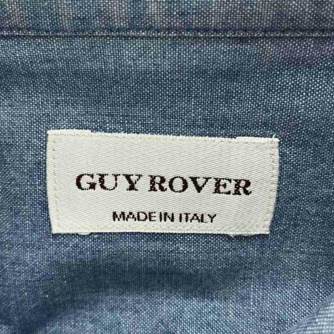 GUY ROVER(ギローバー)のGUY ROVER / ギローバー | タブカラー シャンブレーシャツ | 15.5/39 | インディゴ | メンズ メンズのトップス(Tシャツ/カットソー(七分/長袖))の商品写真