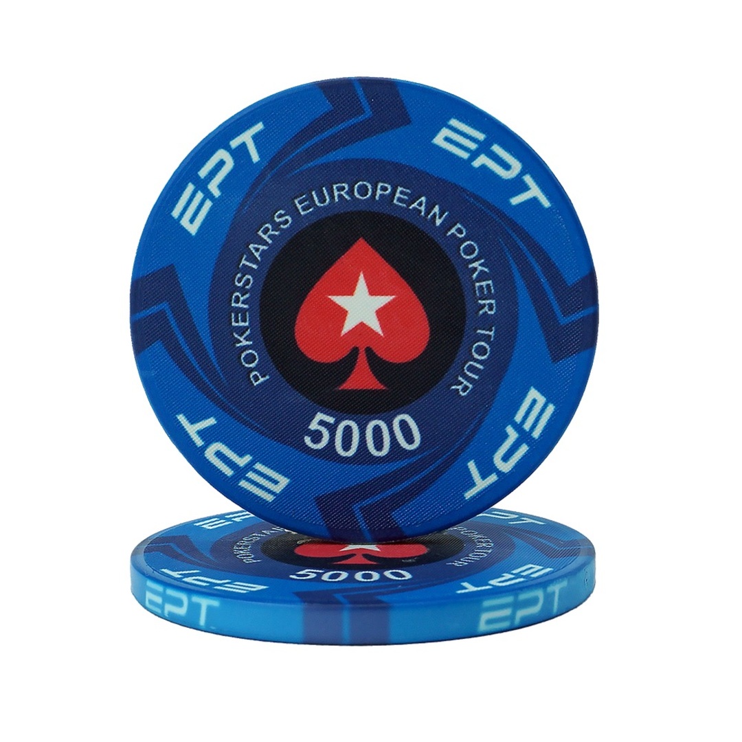 EPT ポーカーチップ $5000-25枚  エンタメ/ホビーのテーブルゲーム/ホビー(トランプ/UNO)の商品写真
