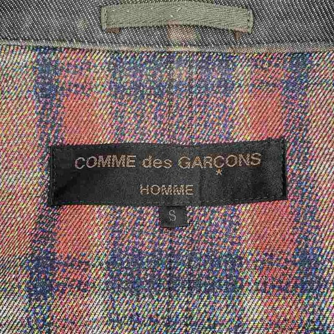 COMME des GARCONS HOMME(コムデギャルソンオム)のCOMME des GARCONS HOMME / コムデギャルソンオム | 2002SS | デニム チェック切替 3B テーラードジャケット | S | グレー | メンズ メンズのジャケット/アウター(その他)の商品写真
