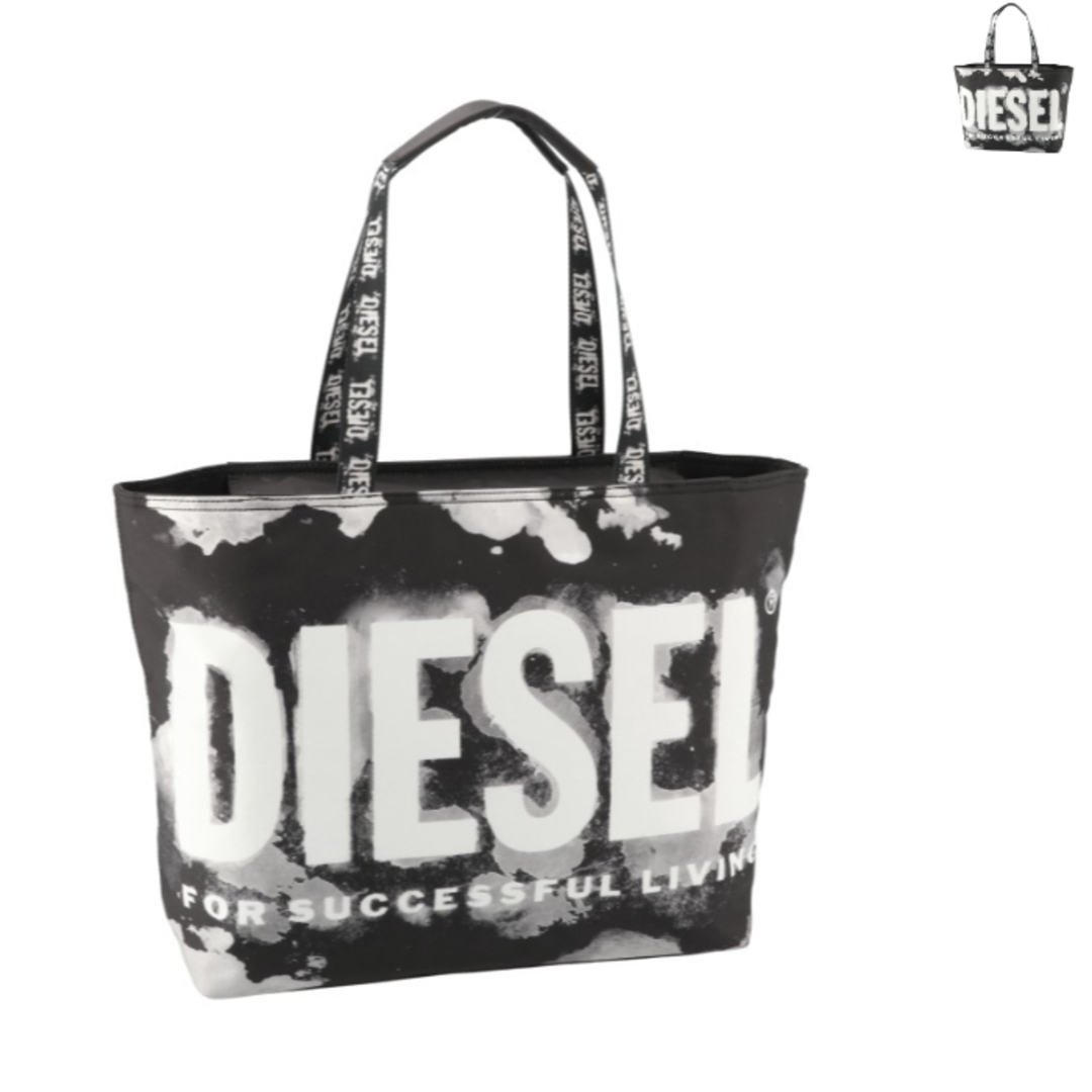 DIESEL(ディーゼル)のディーゼル DIESEL トートバッグ RAVE マキシロゴ 横型 DSLプリント A4収納可能 2024年春夏新作 X09857 P6338  レディースのバッグ(トートバッグ)の商品写真