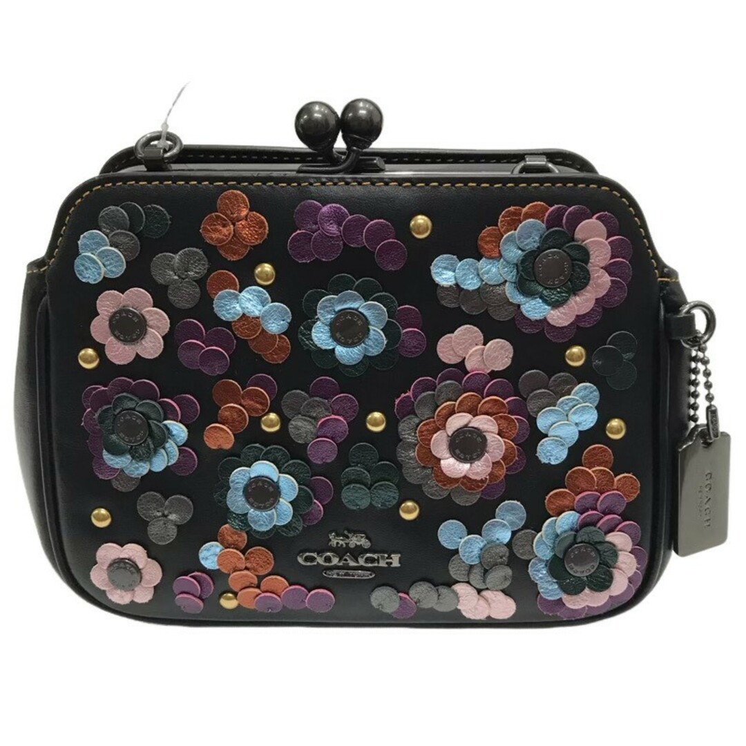 COACH(コーチ)のCOACH コーチ 2WAY チェーンショルダーバッグ F80193 ブティックライン レザー 花模様 とにかくキュート 【良品】 22402K247 レディースのバッグ(ショルダーバッグ)の商品写真