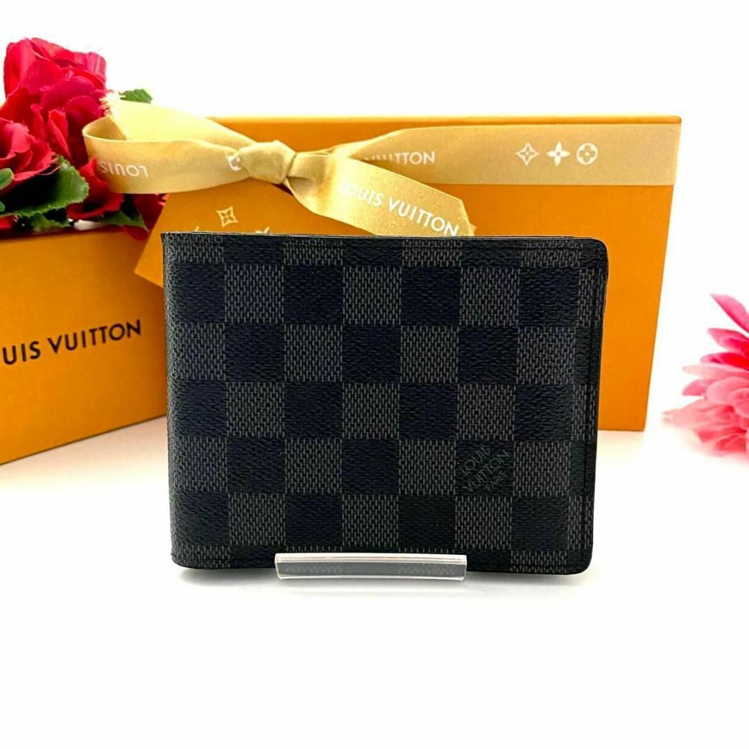 LOUIS VUITTON(ルイヴィトン)の✨SSS級✨ルイ ヴィトン ポルトフォイユ フロリン ダミエ グラフィット メンズのファッション小物(折り財布)の商品写真