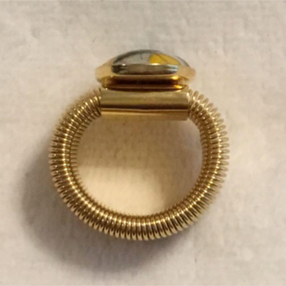 指輪 リング 伸縮 ゴールドカラー リング レディースのアクセサリー(リング(指輪))の商品写真