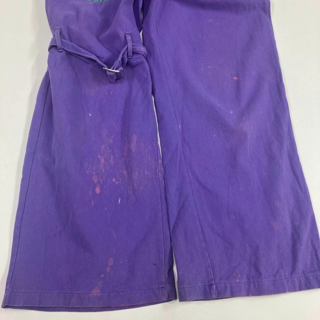 Ktt×MAZAKIMYEE カラーパンツ　パープル　古着女子　クマ レディースのパンツ(カジュアルパンツ)の商品写真