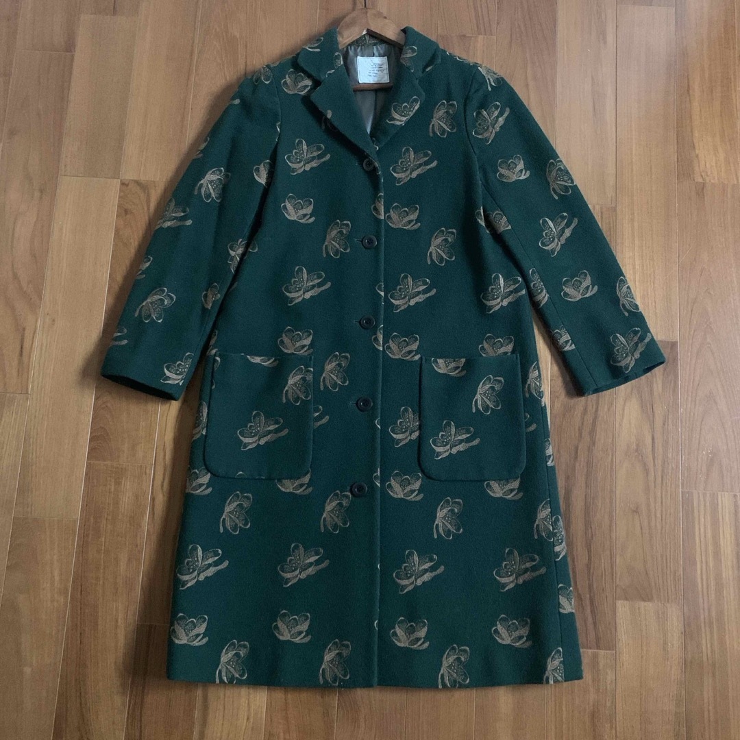 mina perhonen(ミナペルホネン)のサリースコット　花柄刺繍　コート　 レディースのジャケット/アウター(ロングコート)の商品写真