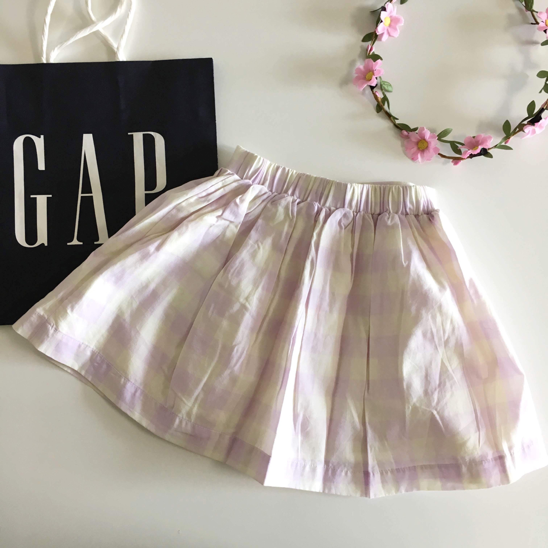 babyGAP(ベビーギャップ)の新品♡baby gap♡スカート♡チェック♡パープル/ラルフ/プティマイン/他 キッズ/ベビー/マタニティのキッズ服女の子用(90cm~)(スカート)の商品写真