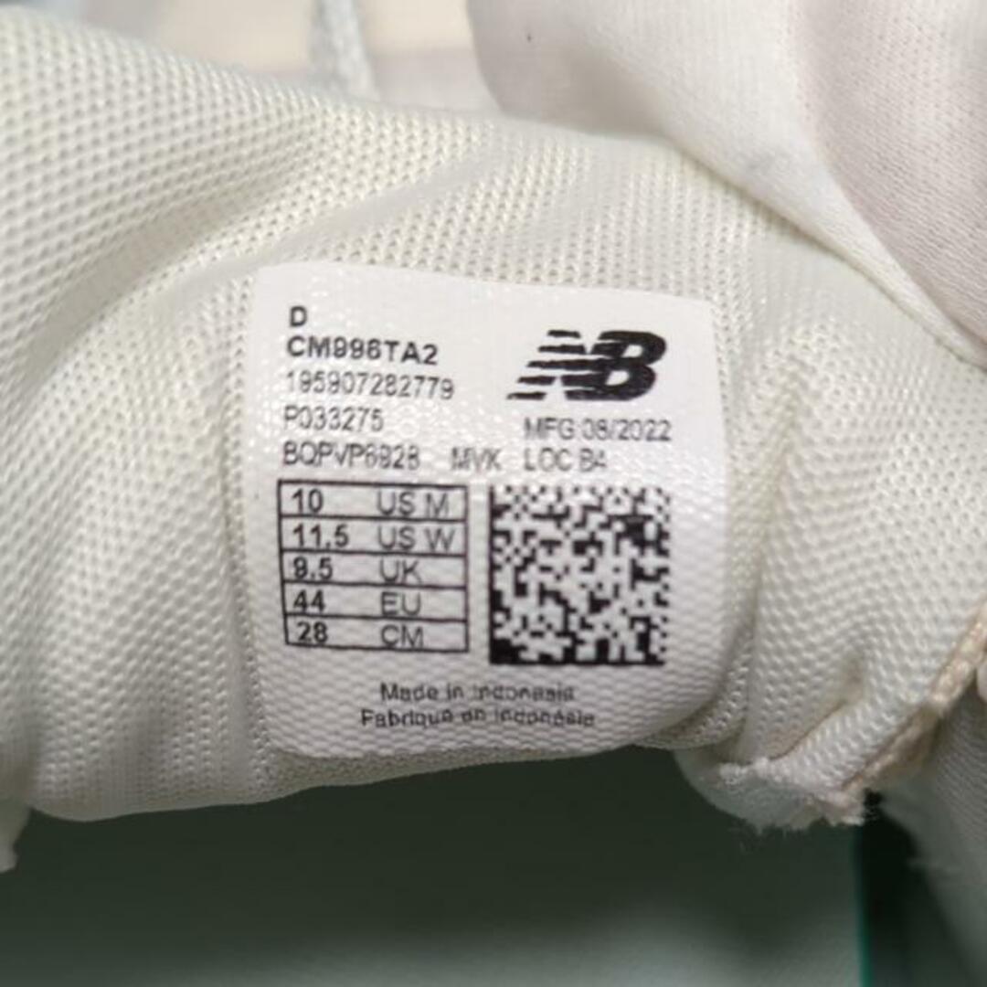 New Balance(ニューバランス)の【訳あり】【ニューバランス CM996TA2】 NEW BALANCE CM996TA2 MOONBEAM ベージュ ホワイト スニーカー 【靴幅 D】 US10.0(28.0) メンズの靴/シューズ(スニーカー)の商品写真