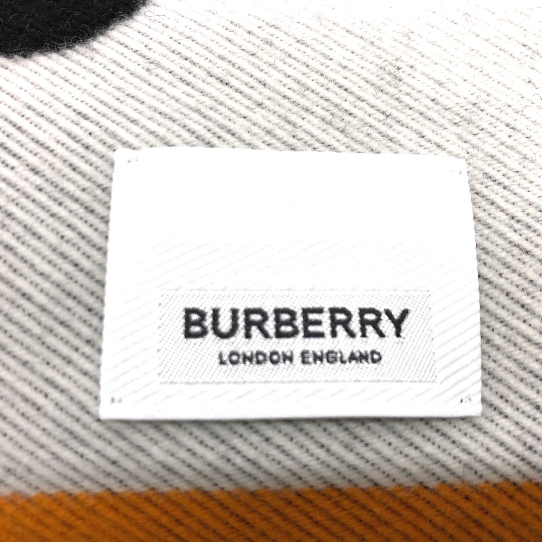 BURBERRY(バーバリー)のバーバリー BURBERRY TB ロゴ 8023067 マフラー ウール ブラック/グレー メンズのファッション小物(マフラー)の商品写真