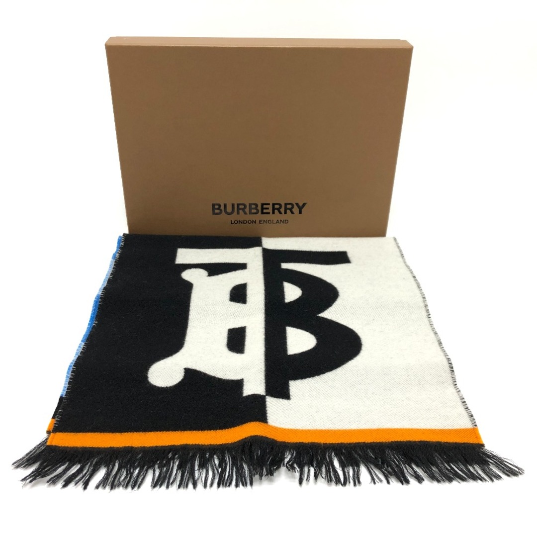 BURBERRY(バーバリー)のバーバリー BURBERRY TB ロゴ 8023067 マフラー ウール ブラック/グレー メンズのファッション小物(マフラー)の商品写真