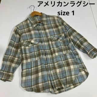 アメリカンラグシー(AMERICAN RAG CIE)のアメリカンラグシー　シャツ　チェック柄　七分丈　古着(シャツ)