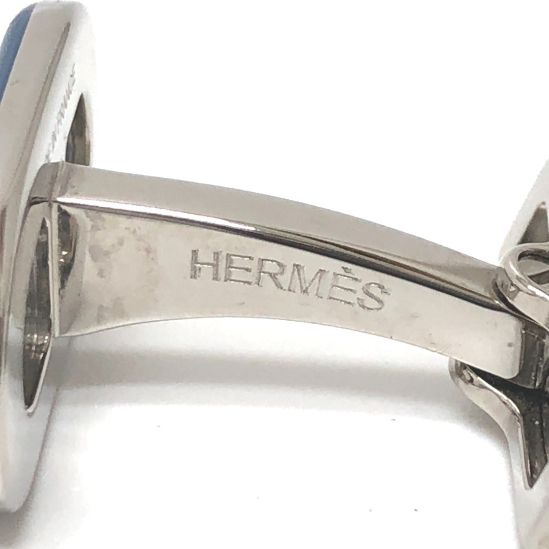 Hermes(エルメス)のエルメス HERMES シェーヌダンクル カフス メタル ブルー 美品 メンズのファッション小物(カフリンクス)の商品写真