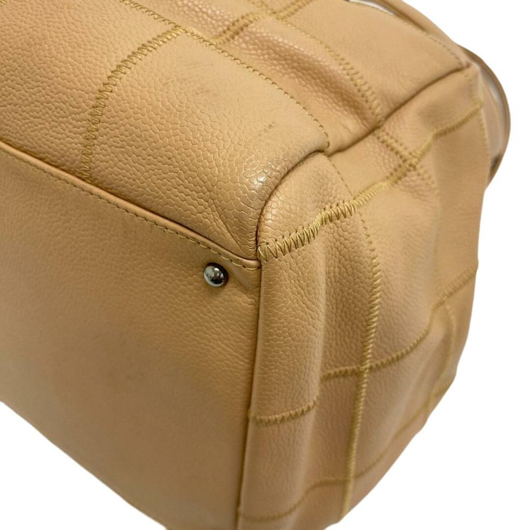 CHANEL(シャネル)のシャネル CHANEL ハンドバッグ
 キャビアスキン チョコバー ベージュ レディースのバッグ(ハンドバッグ)の商品写真