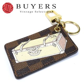 ルイヴィトン(LOUIS VUITTON)の【中古】 ルイヴィトン キーリング キーホルダー ポルトクレ・イリュストレ ダミエ ブラウン ボルドー トランク イラスト 普段使い 小物 レディース 女性 メンズ 男性 シンプル バッグ チャーム LOUIS VUITTON keyring(チャーム)