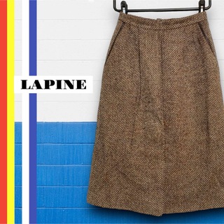ラピーヌ(LAPINE)のLAPINE ラピーヌ　レディース　スカート　膝丈　シルク　ウール(ひざ丈スカート)