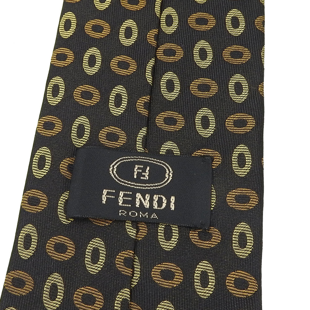 FENDI(フェンディ)の【中古】フェンディ ネクタイ シルク100％ ブラック おしゃれ アパレル 小物 ビジネスマン 紳士 メンズ 男性  FENDI necktie silk business メンズのファッション小物(ネクタイ)の商品写真