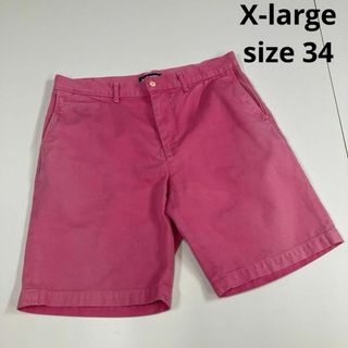 エクストララージ(XLARGE)のエクストララージ　ショートパンツ　ピンク　フェード　オールド　34 古着(ショートパンツ)