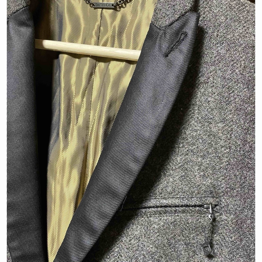 DIESEL(ディーゼル)のDIESEL ディーゼル テーラードジャケット ウール ツィード風 メンズ S メンズのジャケット/アウター(テーラードジャケット)の商品写真