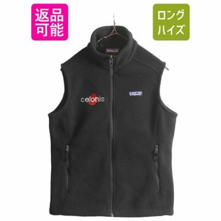 パタゴニア(patagonia)のUS企画 19年製 パタゴニア クラシック シンチラ フリース ベスト レディース S 古着 Patagonia アウトドア フルジップ 重ね着 黒 廃盤 企業(ベスト/ジレ)