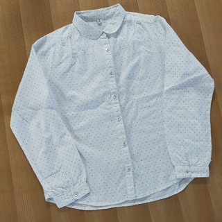 ユニクロ(UNIQLO)のユニクロ　丸衿シャツ　１６０(ブラウス)