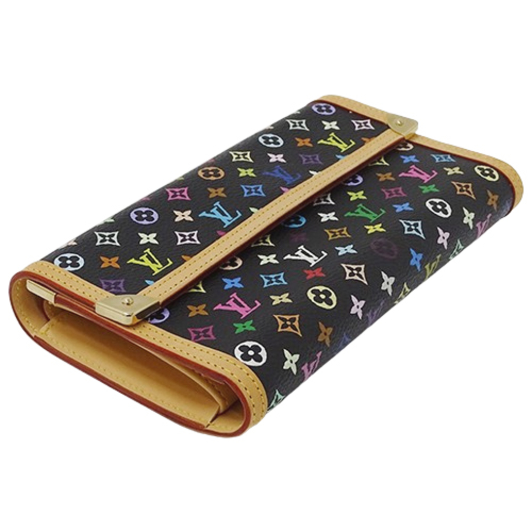 LOUIS VUITTON(ルイヴィトン)のルイ ヴィトン LOUIS VUITTON 財布 モノグラム マルチカラー レディース ブランド 長財布 ポルトトレゾール インターナショナル ノワール M92658 ブラック 黒 おしゃれ 箱付き 【中古】 レディースのファッション小物(財布)の商品写真