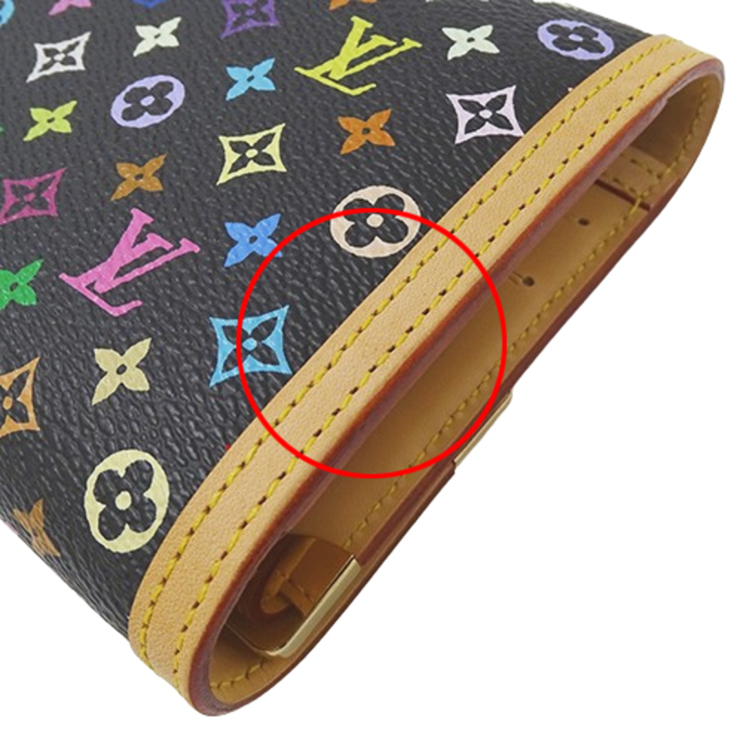 LOUIS VUITTON(ルイヴィトン)のルイ ヴィトン LOUIS VUITTON 財布 モノグラム マルチカラー レディース ブランド 長財布 ポルトトレゾール インターナショナル ノワール M92658 ブラック 黒 おしゃれ 箱付き 【中古】 レディースのファッション小物(財布)の商品写真