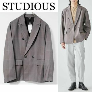 STUDIOUS - 新品 ステュディオス オリジナルチェック ルーズダブルブレストジャケット L