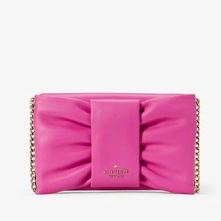 ケイトスペードニューヨーク(kate spade new york)の新品 ケイトスペード クロスボディ マゼンタリップスティック リボン チェーン(ショルダーバッグ)