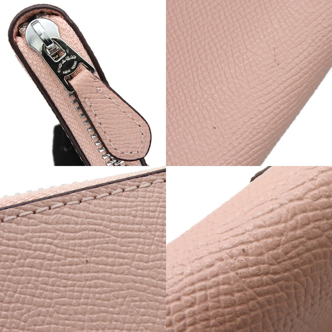 COACH(コーチ)の【中古】 コーチ ラウンドファスナー 長財布 F54007 レザー 革 ピンク レディース 女性 coach zippy wallet zip around レディースのファッション小物(財布)の商品写真