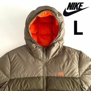 ナイキ(NIKE)の【美品】 NIKE ナイキ ダウンジャケット L ワンポイントロゴ 550フィル(ダウンジャケット)