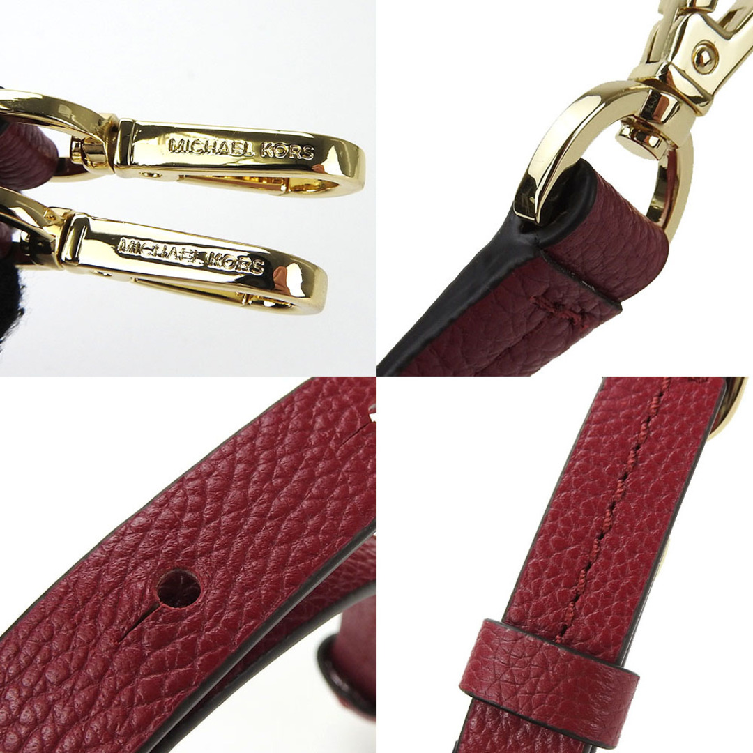 Michael Kors(マイケルコース)の【中古】 マイケルコース 2WAY トートバッグ ショルダー 肩掛け マーサー 30F6GM9T3 レザー 革 レッド系 ゴールド金具 普段使い レディース 女性 MICHAEL KORS tote Shoulder bag red レディースのバッグ(ショルダーバッグ)の商品写真