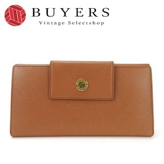 ブルガリ(BVLGARI)の【中古】 ブルガリ Wホック長財布 ロング ウォレット ブルガリブルガリ レザー 革 ブラウン 普段使い 小物 メンズ レディース 男性 女性 BVLGARI long Wallet Leather Brown(財布)