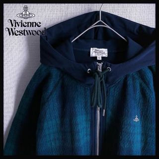 ヴィヴィアンウエストウッド(Vivienne Westwood)の【☆毛並み良い☆オーブ刺繍】ヴィヴィアンウエストウッド チェックパーカー(パーカー)