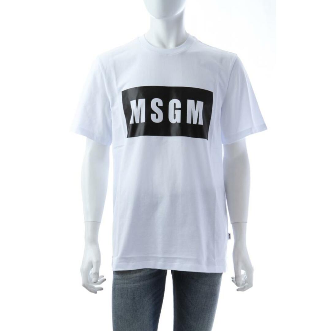 MSGM(エムエスジイエム)のMSGM 新品 国内正規品 ロゴ Tシャツ 半袖 ホワイト サイズM メンズのトップス(Tシャツ/カットソー(半袖/袖なし))の商品写真