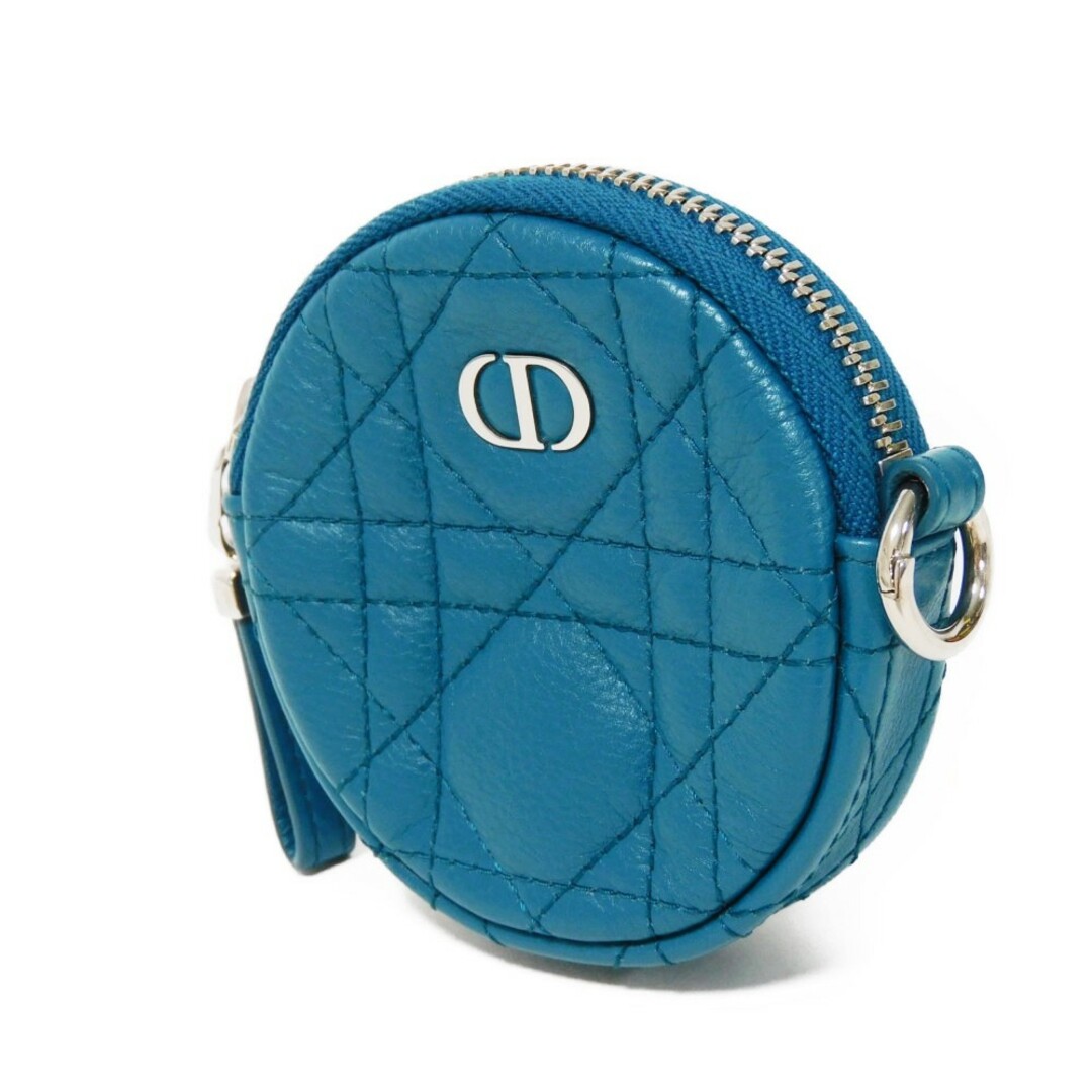Dior(ディオール)のDior ディオール カロ ラウンド ウォレット ラウンドファスナー コンパクトウォレット カナージュ カーフスキン ダークブルー コインケース S5092UWHC レディースのファッション小物(コインケース)の商品写真