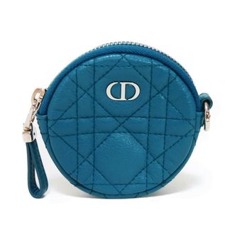 Dior - Dior ディオール カロ ラウンド ウォレット ラウンドファスナー コンパクトウォレット カナージュ カーフスキン ダークブルー コインケース S5092UWHC