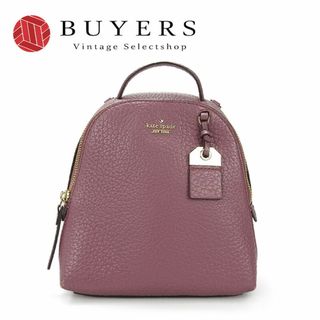 ケイトスペードニューヨーク(kate spade new york)の【中古】ケイトスペード Kate spade リュックサック バックパック ボディバッグ PXRU8908 パープル系 レザー ミニバック ゴールド金具 チェーン rucksack backpack purple bag leather(リュック/バックパック)