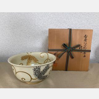 =色絵仁清松唐草絵　鉢=　清閑寺窯　茶道具(陶芸)