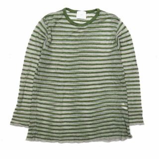 19AW タン TAN 薄手セーター カットソー ボーダー オーバーサイズ F(カットソー(長袖/七分))