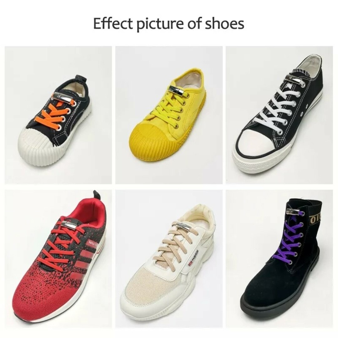 結ばない靴紐　マグネットタイプ　3セット スポーツ/アウトドアのトレーニング/エクササイズ(ウォーキング)の商品写真