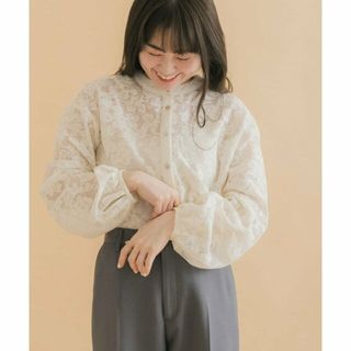 アーバンリサーチロッソ(URBAN RESEARCH ROSSO)の【IVORY】レースギャザーシャツブラウス(シャツ/ブラウス(長袖/七分))