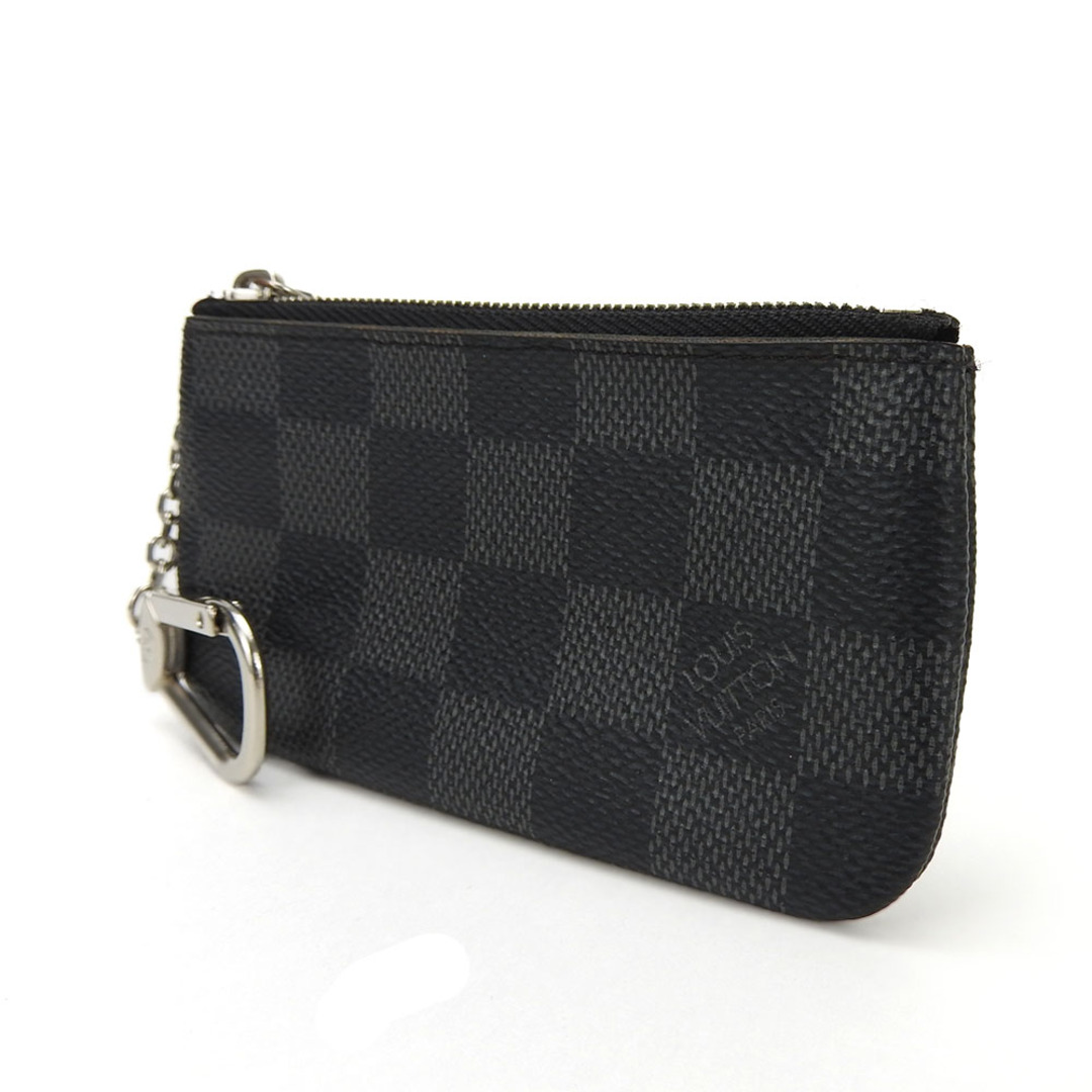 LOUIS VUITTON(ルイヴィトン)の【中古】 ルイヴィトン コインケース 小銭入れ ポシェット・クレ N60155 ダミエグラフィット レザー 革 キーケース キーリング ポーチ 小物 男性 メンズ LV louis vuitton coin case pouch leather damier graphite メンズのファッション小物(コインケース/小銭入れ)の商品写真