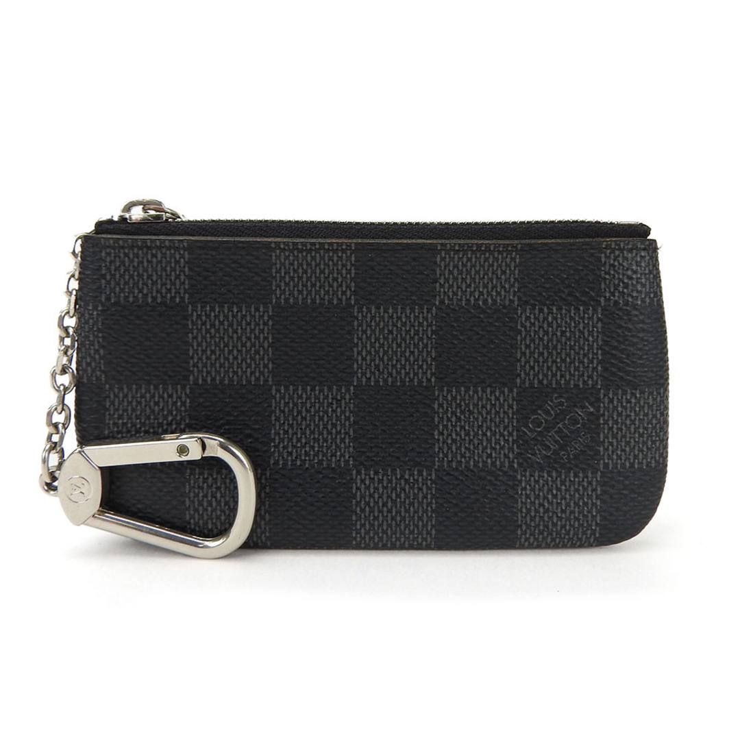 LOUIS VUITTON(ルイヴィトン)の【中古】 ルイヴィトン コインケース 小銭入れ ポシェット・クレ N60155 ダミエグラフィット レザー 革 キーケース キーリング ポーチ 小物 男性 メンズ LV louis vuitton coin case pouch leather damier graphite メンズのファッション小物(コインケース/小銭入れ)の商品写真