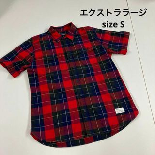 エクストララージ(XLARGE)のエクストララージ　シャツ　チェック柄　赤　古着　ストリート(シャツ)