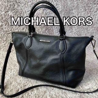 マイケルコース(Michael Kors)の【ユニセックスデザイン】マイケルコース 2way ハンドバッグ レザー ブラック(ハンドバッグ)