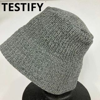 TESTIFY - TESTIFY テスティファイ　バケットハット　グレー　フリース　古着女子