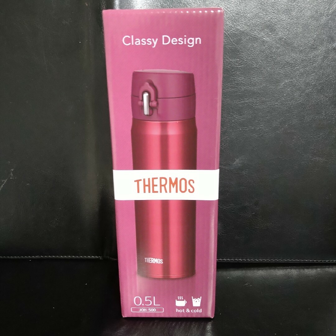 THERMOS(サーモス)の即決OK！新品未使用　サーモス真空断熱ケータイマグ　ワインレッド　0.5l　箱無 インテリア/住まい/日用品のキッチン/食器(弁当用品)の商品写真