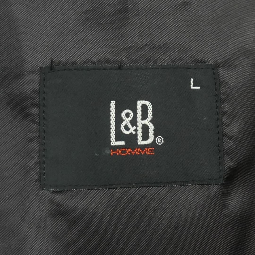 L&B レザーステンカラーコート 本革 L メンズ 羊革 ラムレザーTN1683 メンズのジャケット/アウター(ステンカラーコート)の商品写真