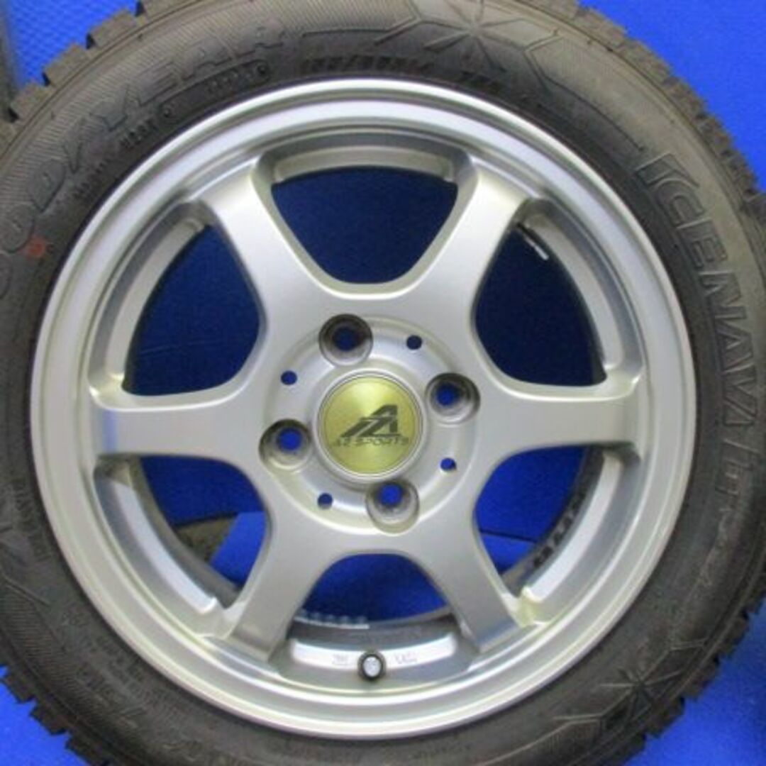 店）AZスポーツ+155/65R14　未使用スタッドレス　ムーヴ　ワゴンR 自動車/バイクの自動車(タイヤ・ホイールセット)の商品写真