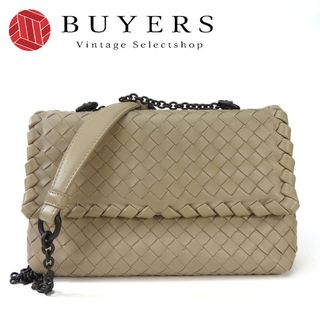 ボッテガヴェネタ(Bottega Veneta)の【中古】 ボッテガヴェネタ チェーン ショルダーバッグ 斜め掛け イントレチャート ベージュ レザー 革 レディース 女性 BOTTEGA VENETA shoulder bag beige(ショルダーバッグ)