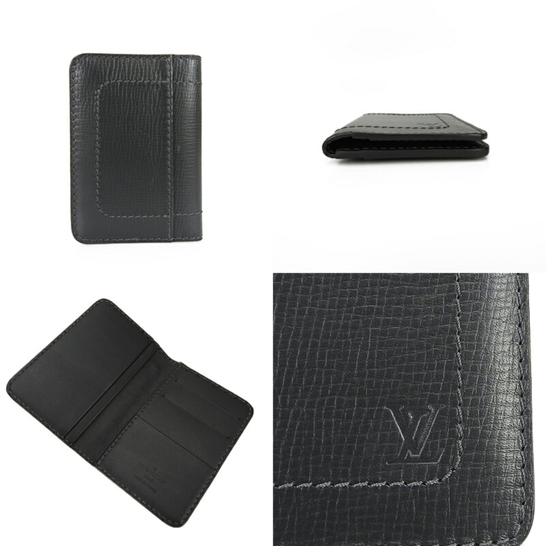 LOUIS VUITTON(ルイヴィトン)の【中古】LOUIS VUITTON ルイヴィトン M97023 ユタ オーガナイザードゥポッシュ バサルト 名刺入れ カードケース  LV レザー メンズ 男性 小物 ブラック系 black card メンズのファッション小物(名刺入れ/定期入れ)の商品写真